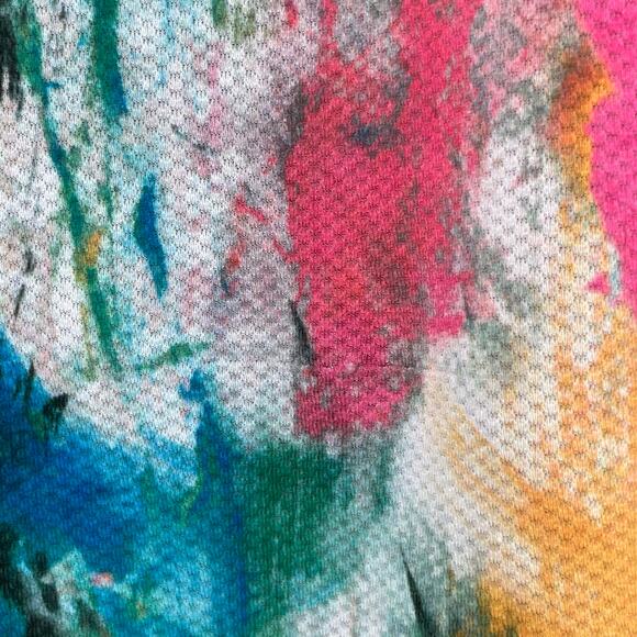 Lululemon Colorful Neon High Neck Running Training Tee No Limits White Multi 12 - Picture 6 of 7